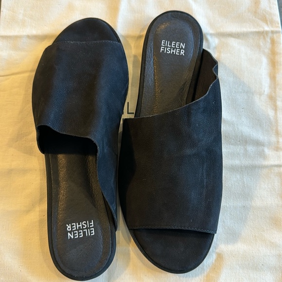Sold!
Eileen Fisher Black sandals. 
New. - Picture 1 of 5